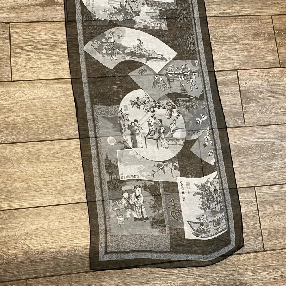 Vintage Sheer Japanese Scarf